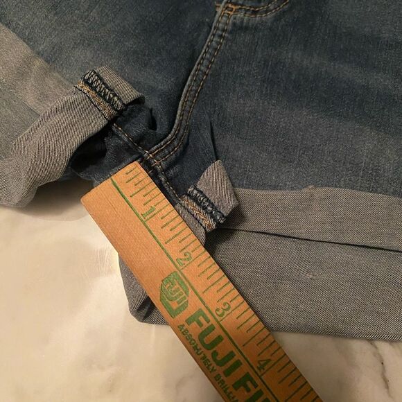 GARAGE Denim Shorts Retro High Waist rolled hem blue premium size 01 - Picture 5 of 10